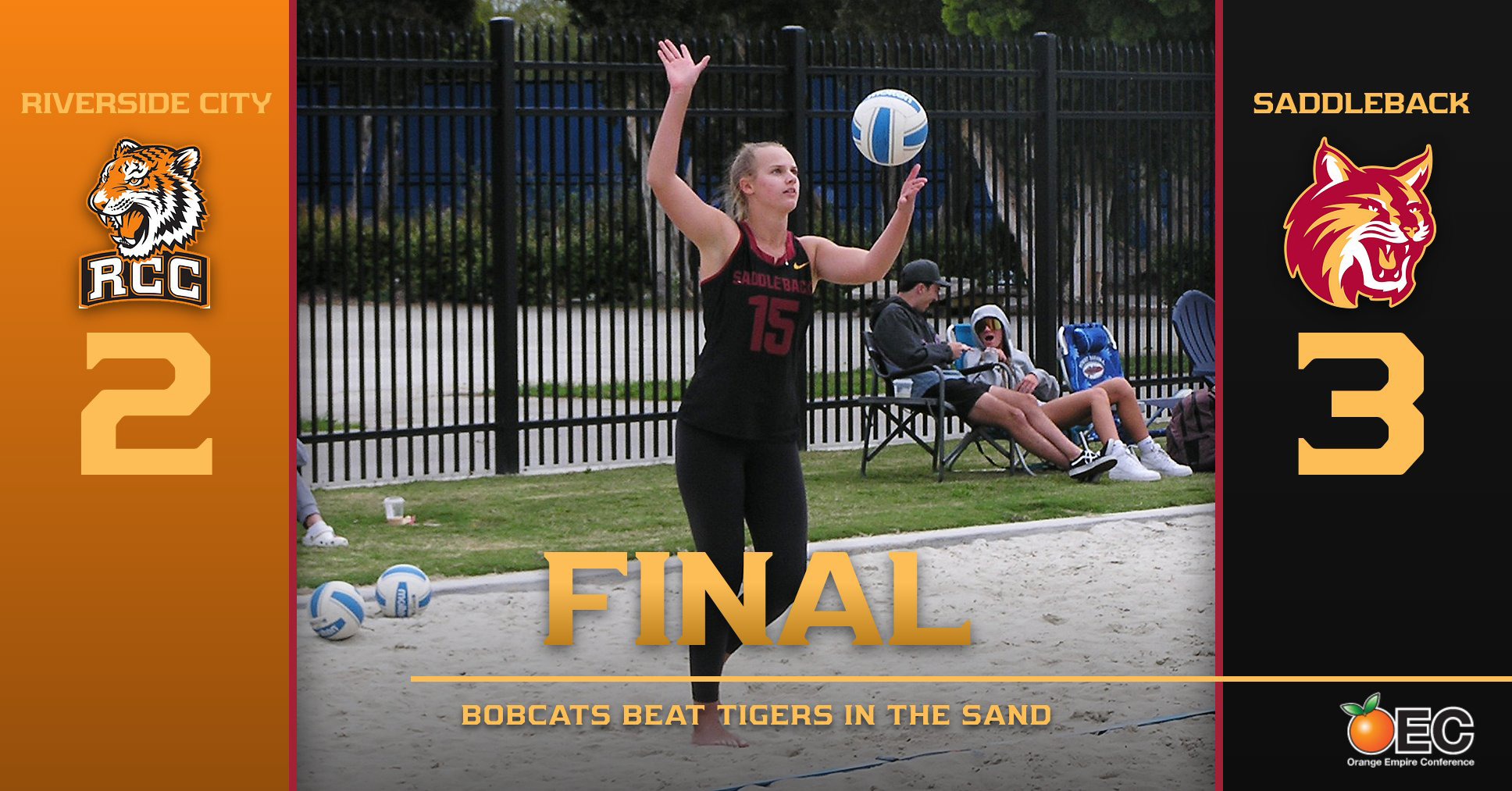 Bobcats growl at Tigers in the sand