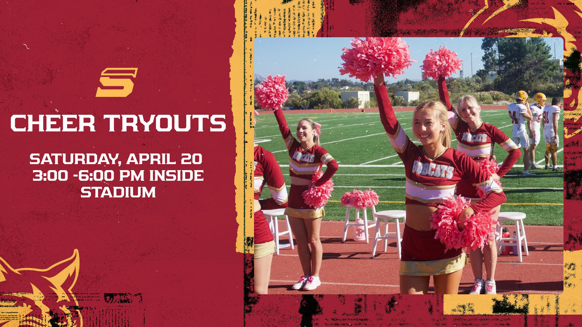 Cheer tryouts on April 20